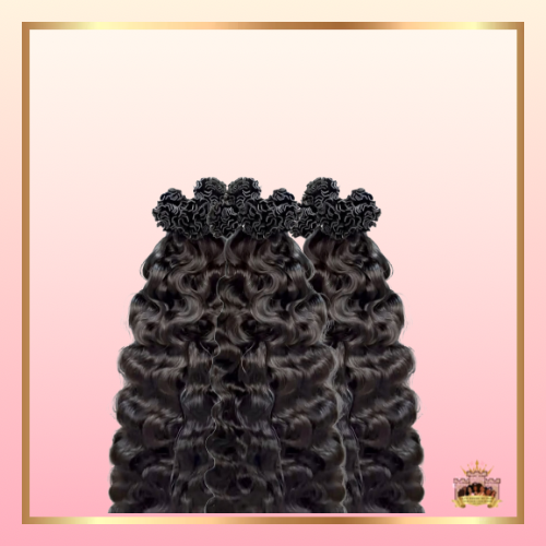 Raw Burmese Curly K-Tip Extensions