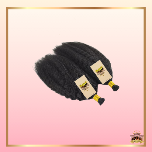 Raw Kinky Straight I-Tip Extensions